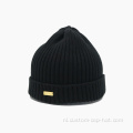 Black Beanie Hat aangepaste kleurmaat